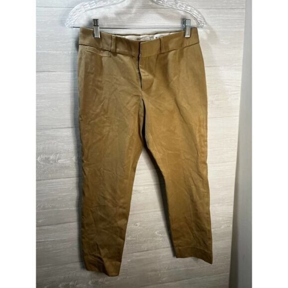 Banana Republic Sloan Fit Petite Khaki Ankle Pants Womens 2P Stretch Cotton Blen - Picture 2 of 5